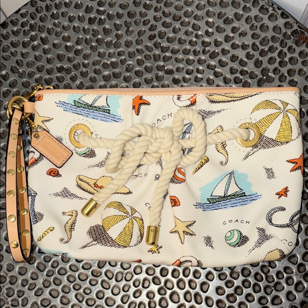 Coach Limited Edition 2010 Pierre Le Tan Large Beach Wristlet